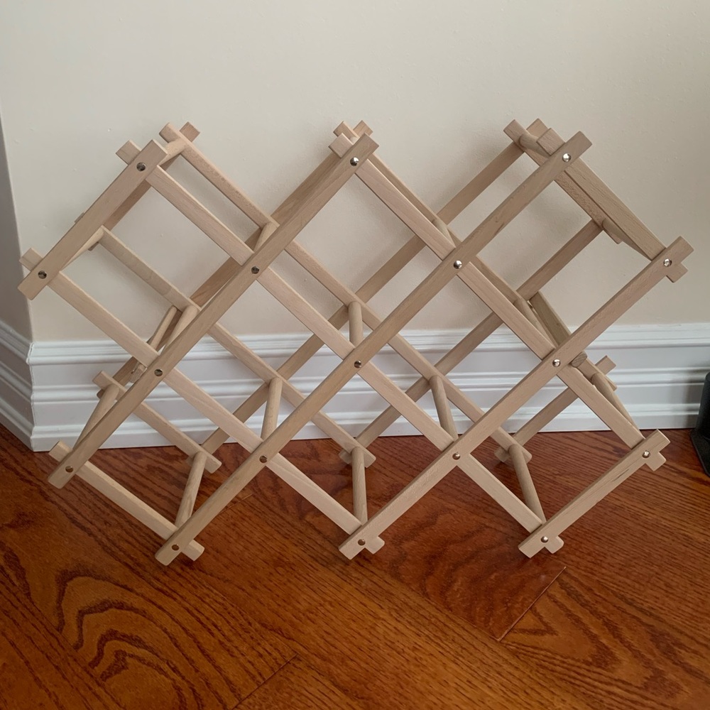 Wooden Wine Rack (stores up to 10 bottles)